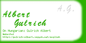 albert gulrich business card